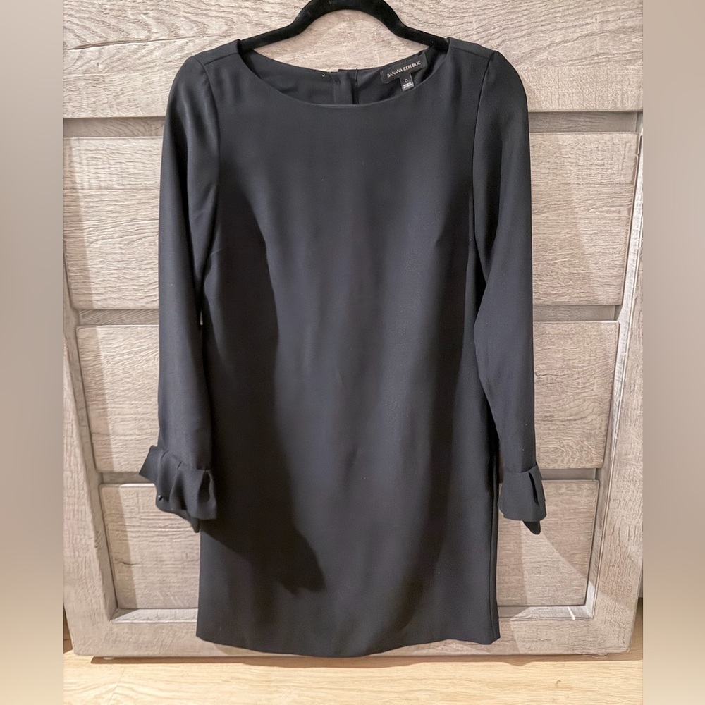 Banana Republic Classic Black Long Sleeve Dress